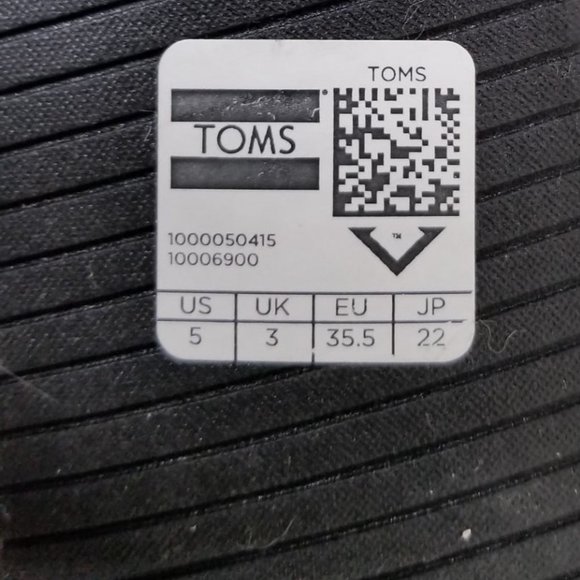 TOMS 'Avalon' Boucle Slip-on Shoes, Black Textile, Womens Size 5 / 35.5 - Picture 10 of 11